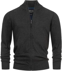 Indicode Strickjacke Tinos Dunkelgrau/Schwarz/Grau