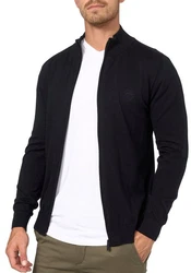 Indicode Strickjacke Tinos Dunkelblau/Schwarz