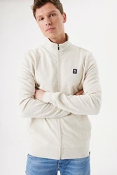 Garcia Full Zip Sweater Creme/Khaki/Weiß/Grau/Beige/Hellblau