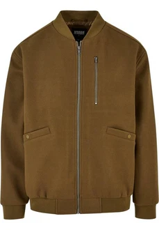 URBAN CLASSICS Bomberjacke Urban Classics Herren Blouson (1-St) Khaki/Dunkelgrün/Braun