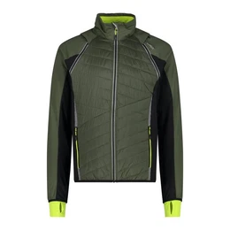 Funktionsjacke MAN JACKET WITH DETACHABLE SLEEVES OIL GREEN-NERO