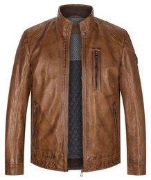 Lederjacke MSPepino gefttert aus Lammnappa Leder