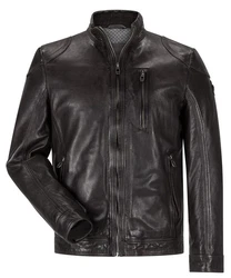 Milestone Lederjacke MSPepino Dunkelbraun/Schwarz