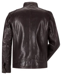 Milestone Lederjacke MSPepino Dunkelbraun/Schwarz