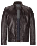 Milestone Lederjacke MSPepino Dunkelbraun/Schwarz