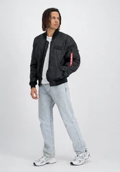 Alpha Industries Bomberjacke MA-1 ALS Schwarz/Hellblau