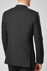 Next Baukastensakko Tailored Fit Anzugjacke mit zwei Knöpfen Schwarz/Dunkelgrau