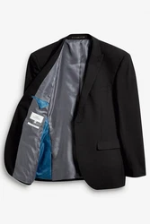 Next Baukastensakko Tailored Fit Anzugjacke mit zwei Knöpfen Schwarz/Dunkelgrau