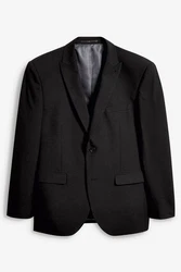Next Baukastensakko Tailored Fit Anzugjacke mit zwei Knöpfen Schwarz/Dunkelgrau