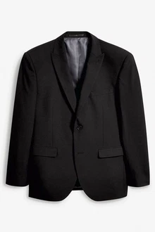 Next Baukastensakko Tailored Fit Anzugjacke mit zwei Knöpfen Schwarz/Dunkelgrau
