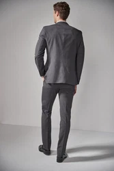 Next Baukastensakko Tailored Fit Anzugjacke mit zwei Knöpfen Dunkelgrau/Grau/Hellgrau