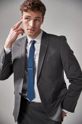 Next Baukastensakko Tailored Fit Anzugjacke mit zwei Knöpfen Dunkelgrau/Grau/Hellgrau
