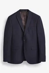 Next Baukastensakko Tailored Fit Anzugjacke mit zwei Knöpfen Dunkelblau/Hellblau