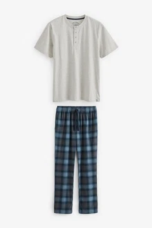 Next Pyjama Motionflex Schlafanzug (2 tlg) Grau/Blau/Hellblau Next Pyjama Motionflex Schlafanzug (2 tlg) Grau/Blau/Hellblau