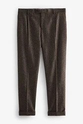 Next Anzughose Relaxed Fit aus britischem Stoff Khaki/Dunkelgrün/Braun/Grau/Dunkelbraun