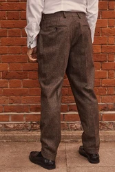 Next Anzughose Relaxed Fit aus britischem Stoff Khaki/Dunkelgrün/Braun/Grau/Dunkelbraun