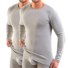 Unterziehshirt 3640 2er Pack Herren langarm Shirt Longsleeve aus 100% Bio-Baumwolle