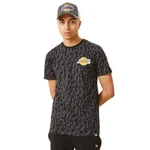 New Era T-Shirt NBA Seasonal Aop Loslak Schwarz/Orange/Braun/Hellgrau