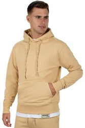 Reichstadt Kapuzenpullover Casual Basic Hoodie (23RS034) Beige
