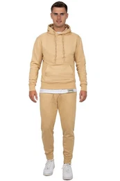 Kapuzenpullover Casual Basic Hoodie 23RS034 Beige M mit Eleganten Details