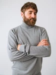 HONEST BASICS Rollkragenpullover Grau/Hellgrau
