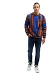 CARLO COLUCCI Rundhalspullover De Prezzo Orange/Mischfarben/Braun/Blau/Hellblau