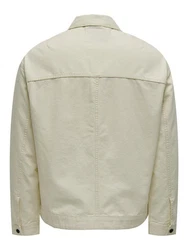 ONLY & SONS Langarmhemd Hemd Jacke Basic Übergangs Shaket mit Taschen ONSEND Beige
