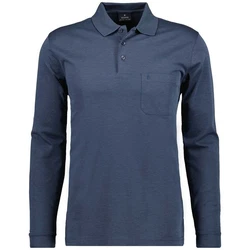 RAGMAN Langarm-Poloshirt Blau/Dunkelblau/Hellblau