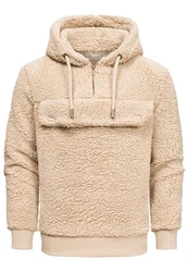 Amaci&Sons Kapuzenpullover RUXTON Beige/Creme