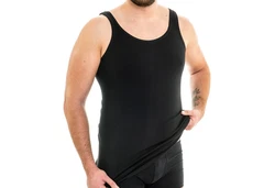HERMKO Unterhemd 3007 3er Pack Schwarz