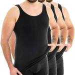 HERMKO Unterhemd 3007 3er Pack Schwarz