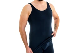 HERMKO Unterhemd 3007 Dunkelblau/Blau