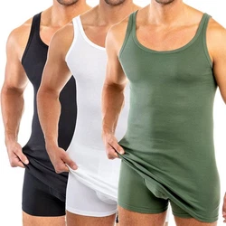 HERMKO Unterhemd 3007 3er Pack Dunkelgrün/Grün