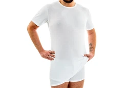 HERMKO Unterziehshirt (3847) Weiß/Creme/Rosa