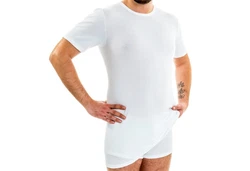 HERMKO Unterziehshirt (3847) Weiß/Creme/Dunkelgrün