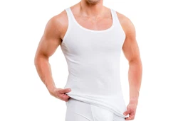 HERMKO Achselhemd Tank Top Herren 3000 Creme/Weiß