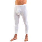 HERMKO Lange Unterhose 3440 Herren mit Eingriff Weiß/Creme/Braun