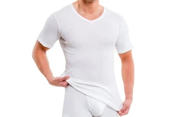 HERMKO Unterziehshirt 3er Pack V-Neck Business Shirt (4880) 4880