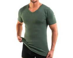 HERMKO Unterziehshirt 3er Pack V-Neck Business Shirt (4880) 4880