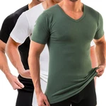 HERMKO Unterziehshirt 3er Pack V-Neck Business Shirt (4880) 4880