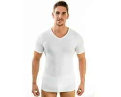 HERMKO Funktionsunterhemd 64880 Herren Business Funktionsshirt Creme/Weiß