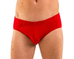 HERMKO Slip Herren Sportslip Rot/Dunkelrot