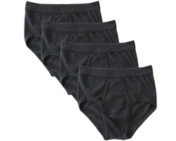HERMKO Slip Classic Art 3240 Schwarz/Dunkelgrau/Grau/Braun