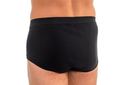 HERMKO Slip Classic Art 3240 Schwarz/Dunkelgrau/Grau/Braun