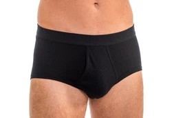 HERMKO Slip Classic Art 3240 Schwarz/Dunkelgrau/Grau/Braun