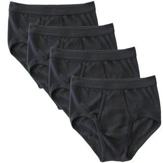 HERMKO Slip Classic Art 3240 Schwarz/Dunkelgrau/Grau/Braun