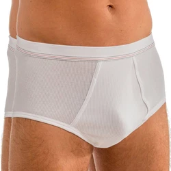HERMKO Slip 3248 2er Pack Herren Slip mit Eingriff Creme/Grau/Beige/Weiß/Rosa/Braun
