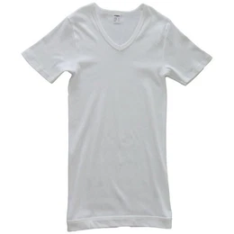 Unterziehshirt 488710 Extralanges Herren kurzarm Shirt +6 cm V-Neck mit Bundabschluss