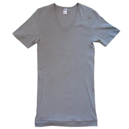 Unterziehshirt 488710 Extralanges Herren kurzarm Shirt +6 cm V-Neck mit Bundabschluss