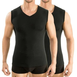 Funktionsunterhemd 2 x 63050 Herren Funktionsunterhemd Muskelshirt mit V-Neck Tank Top